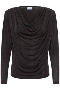 KAgina Jersey Blouse Black Coffee