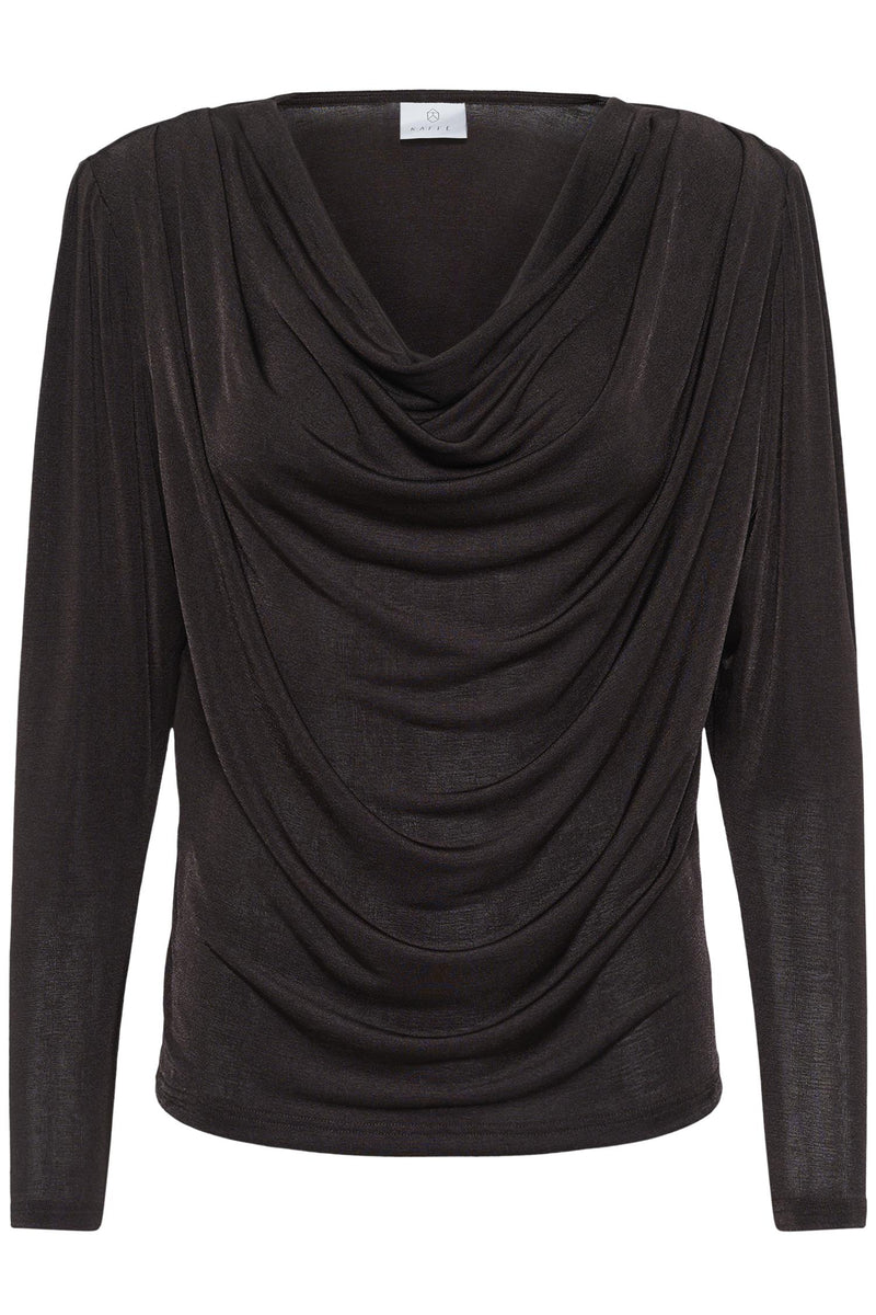 KAgina Jersey Blouse Black Coffee