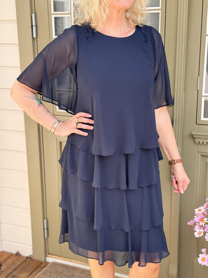 Kjole Molly Navy Kapper, Kort