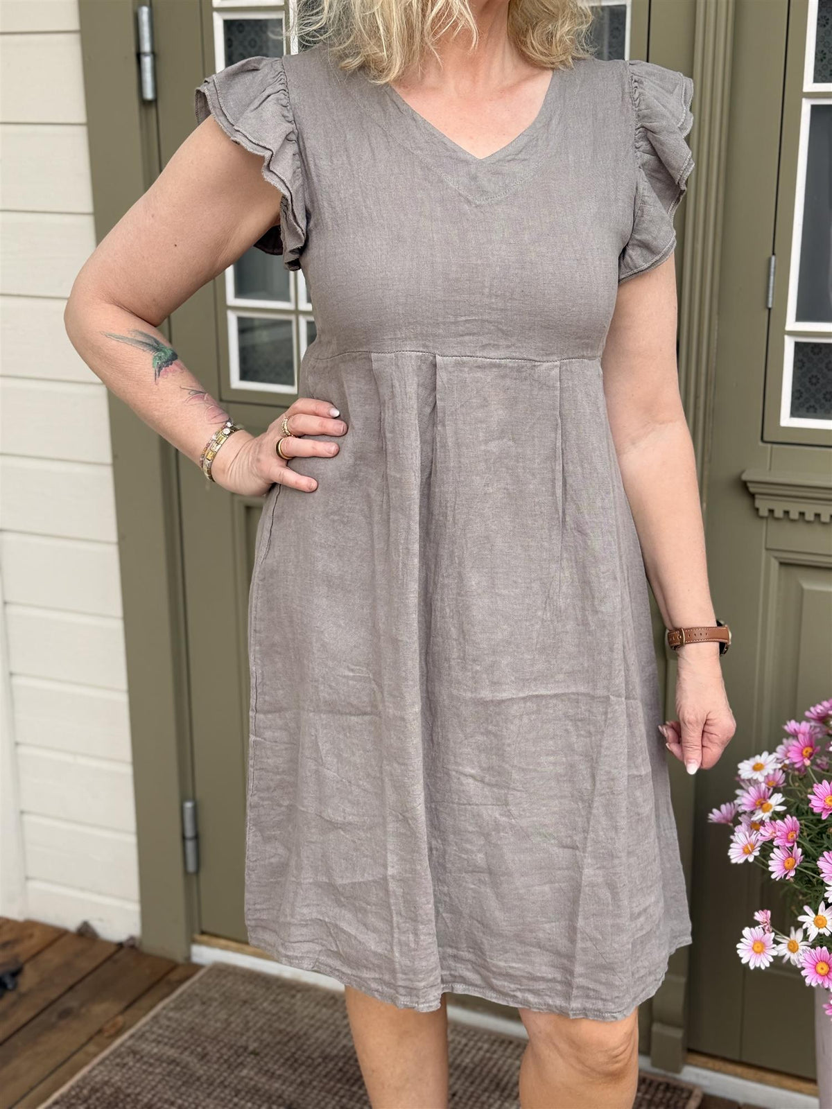 Malou Lin Dress Fango