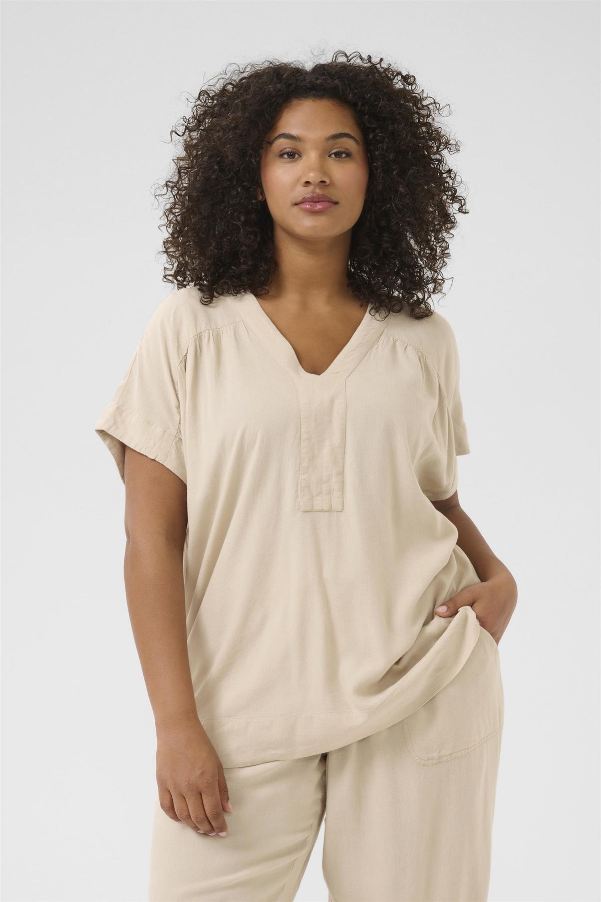 KCmille Wing SL Blouse Feather Grey