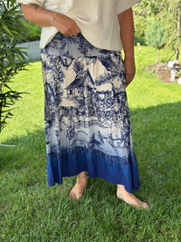 Princess Skirt Print Navy