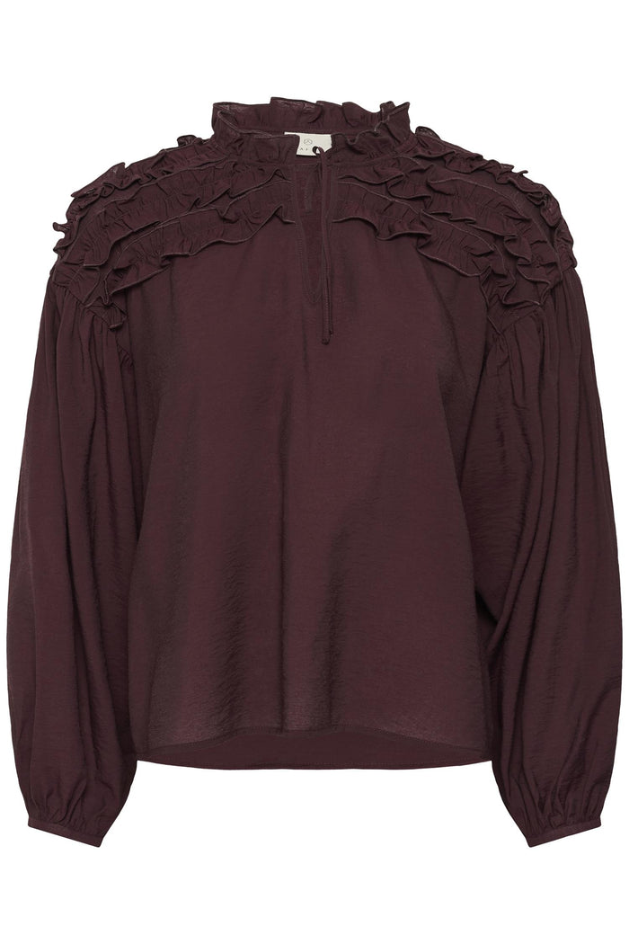 KAnicole Blouse - Fudge