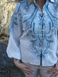 Bluse Paisley White