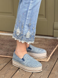 DODO LACE BOOTCUT DENIM JEANS