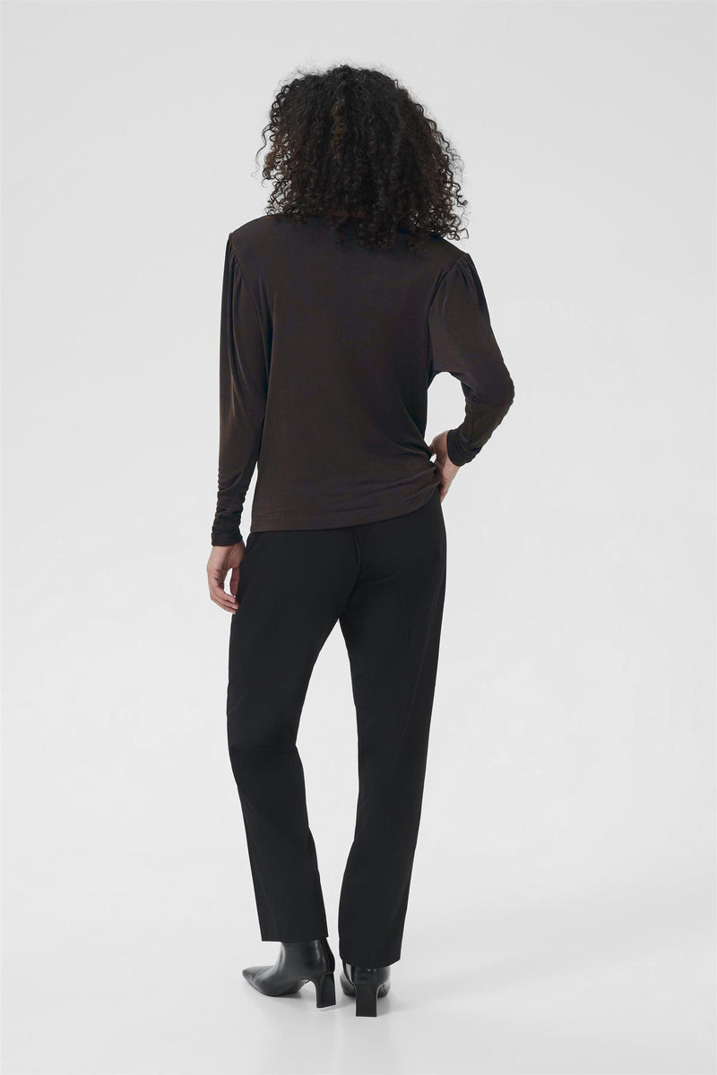 KAgina Jersey Blouse Black Coffee