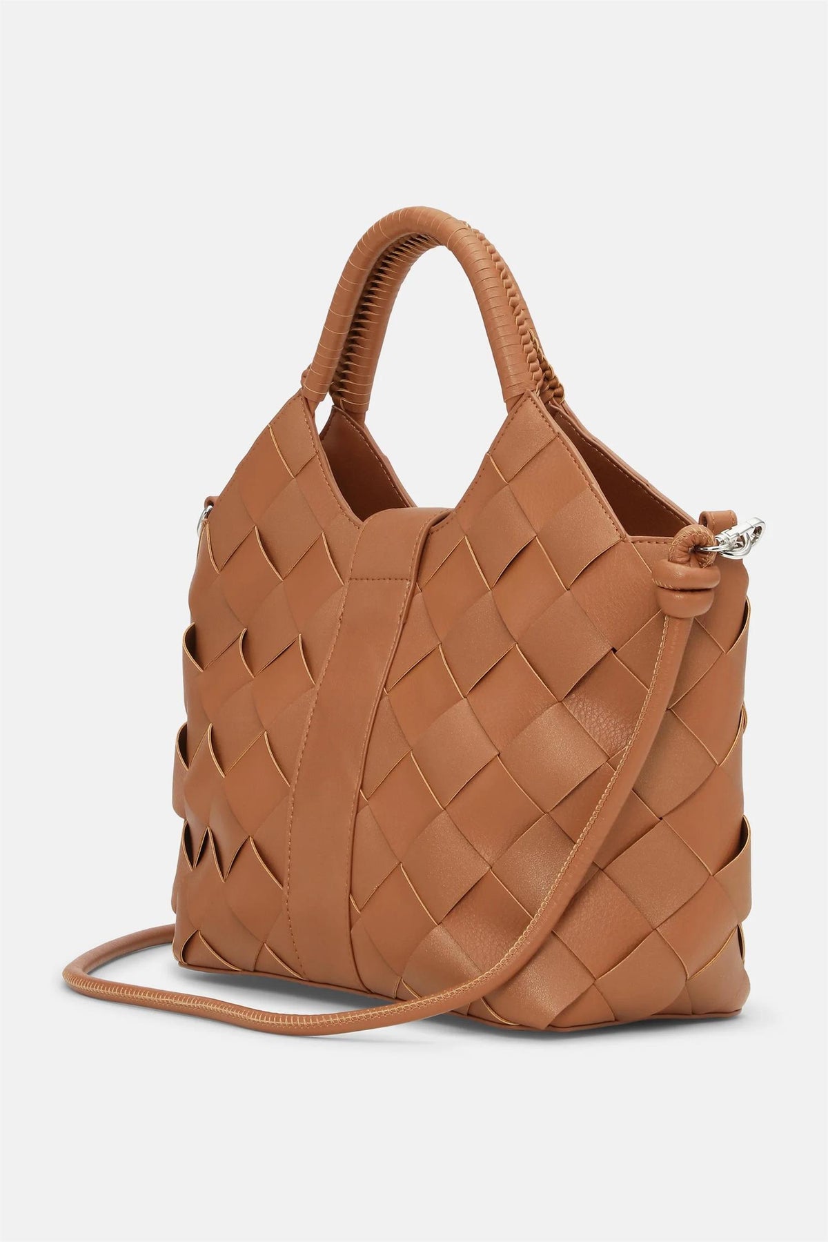 Braided Handbag Cognac