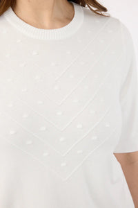 Topp Basic Kort Erm Offwhite