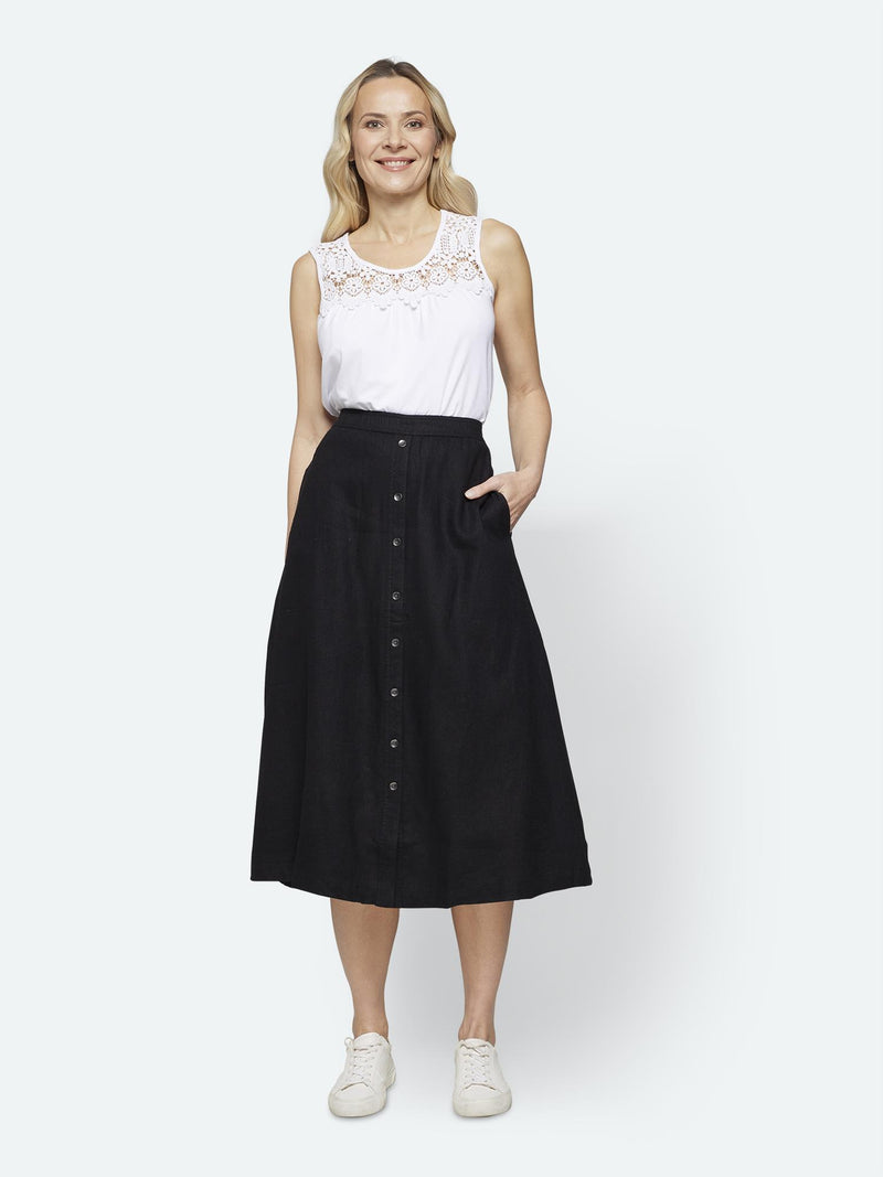 Skjørt Lin Black