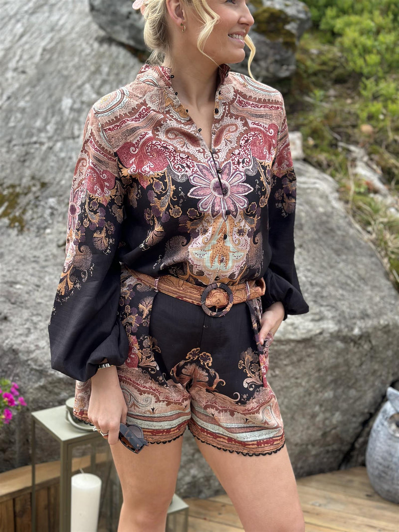 Bluse Paisley Black