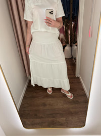 Vicky Smock Skirt White