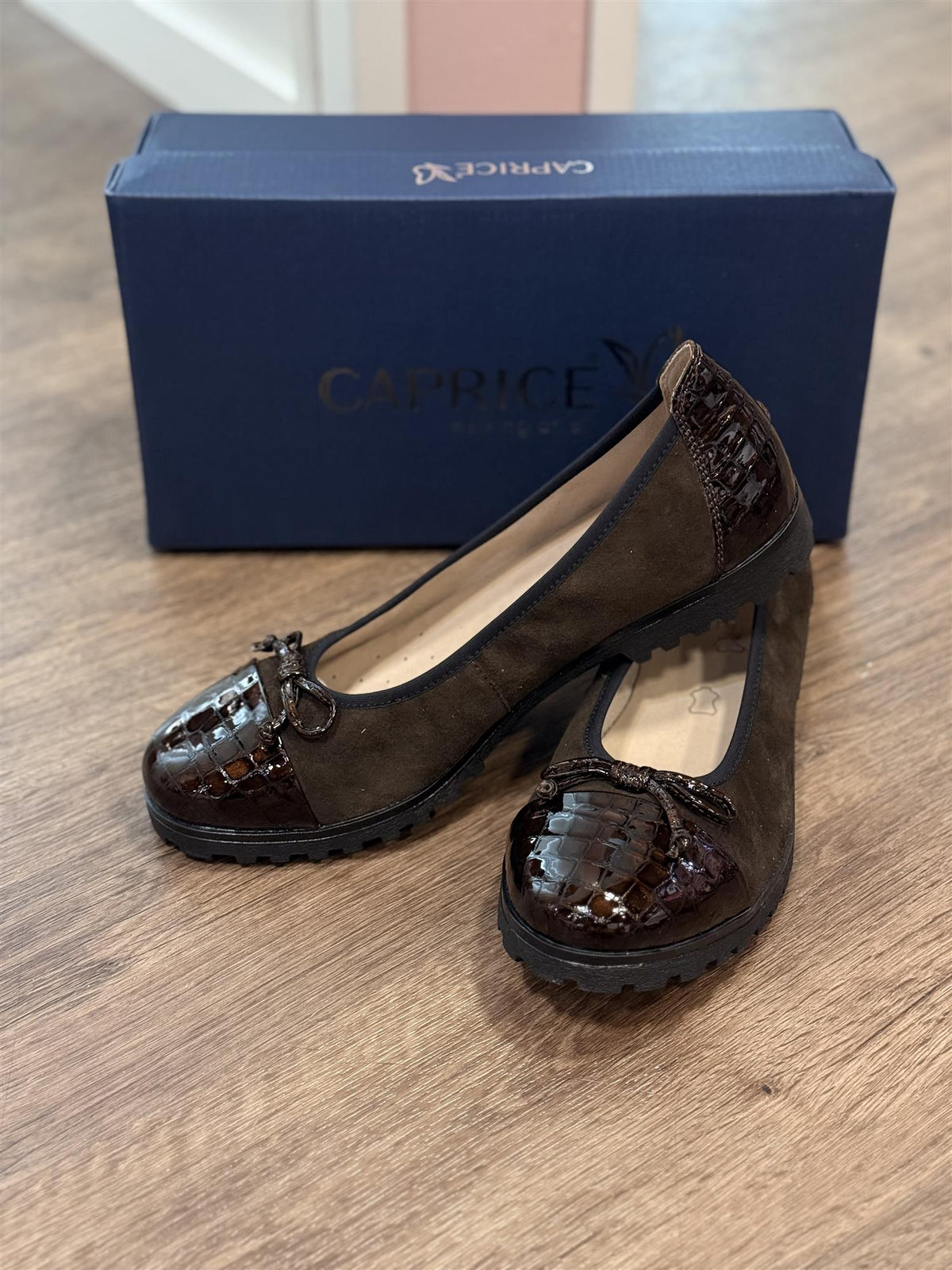 Ballerina Brun Croco Comb