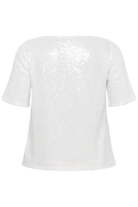 KCmirana Sequin Blouse Chalk