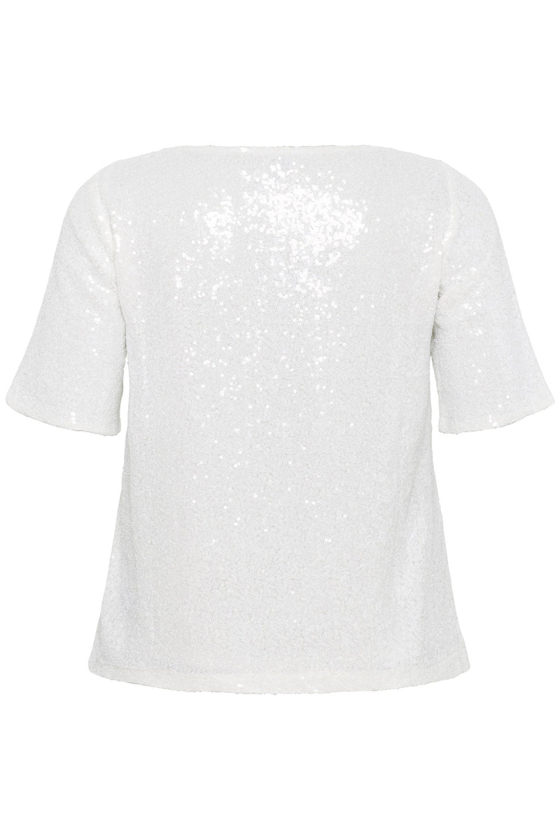 KCmirana Sequin Blouse Chalk