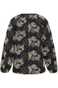 KCkimmie Blouse Black Chalk Embr