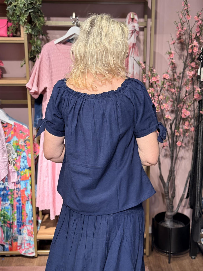 Vicky Oda Blouse Navy