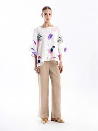 Printed Linen Gauze Blouse