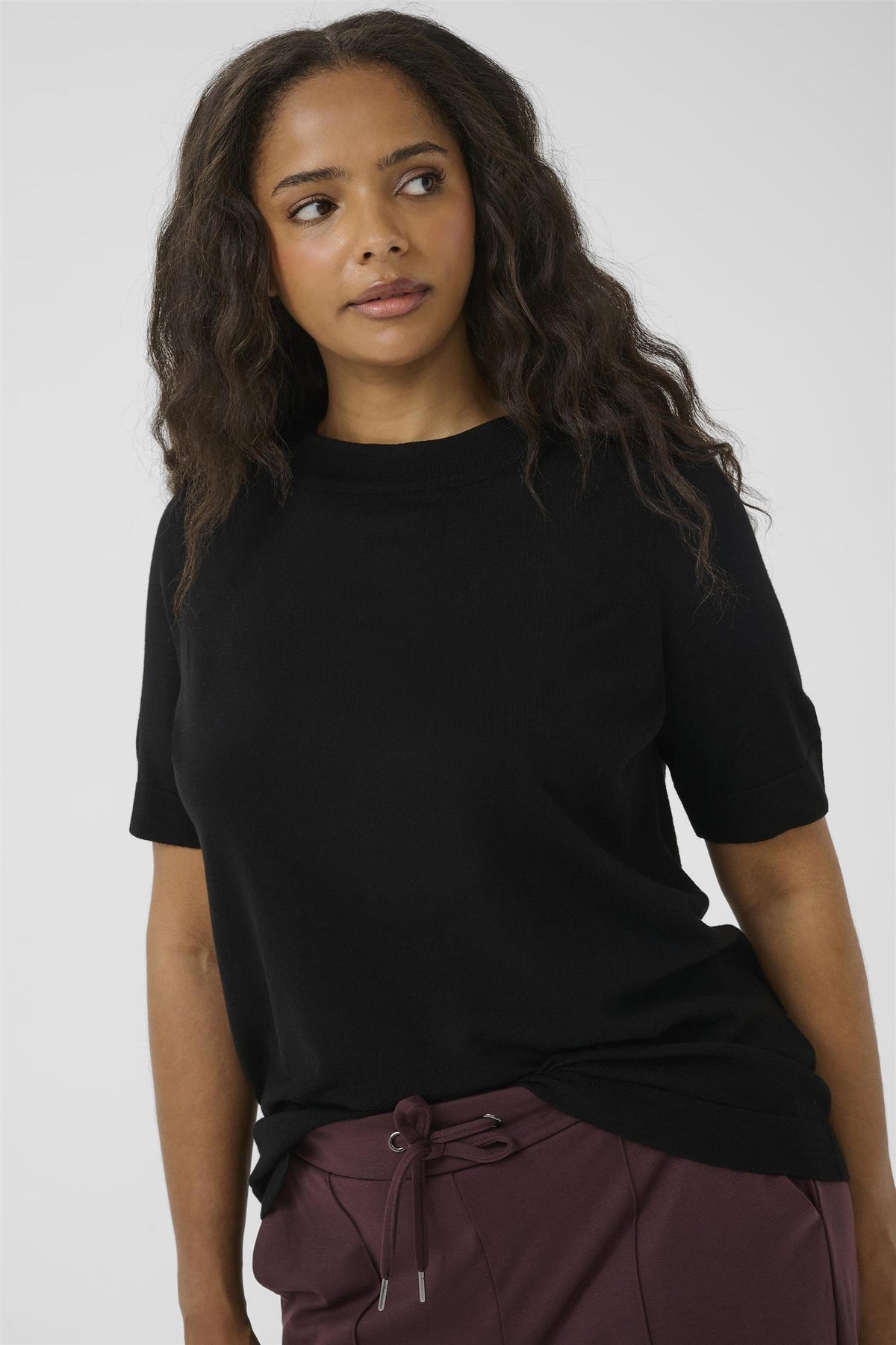 KClizzy Boatneck Pullover Black Deep