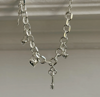 Armbånd med charms, Open My Heart Sølv