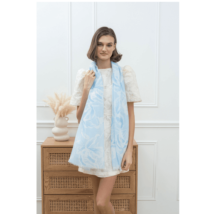 Skjerf Mona Lys Blå