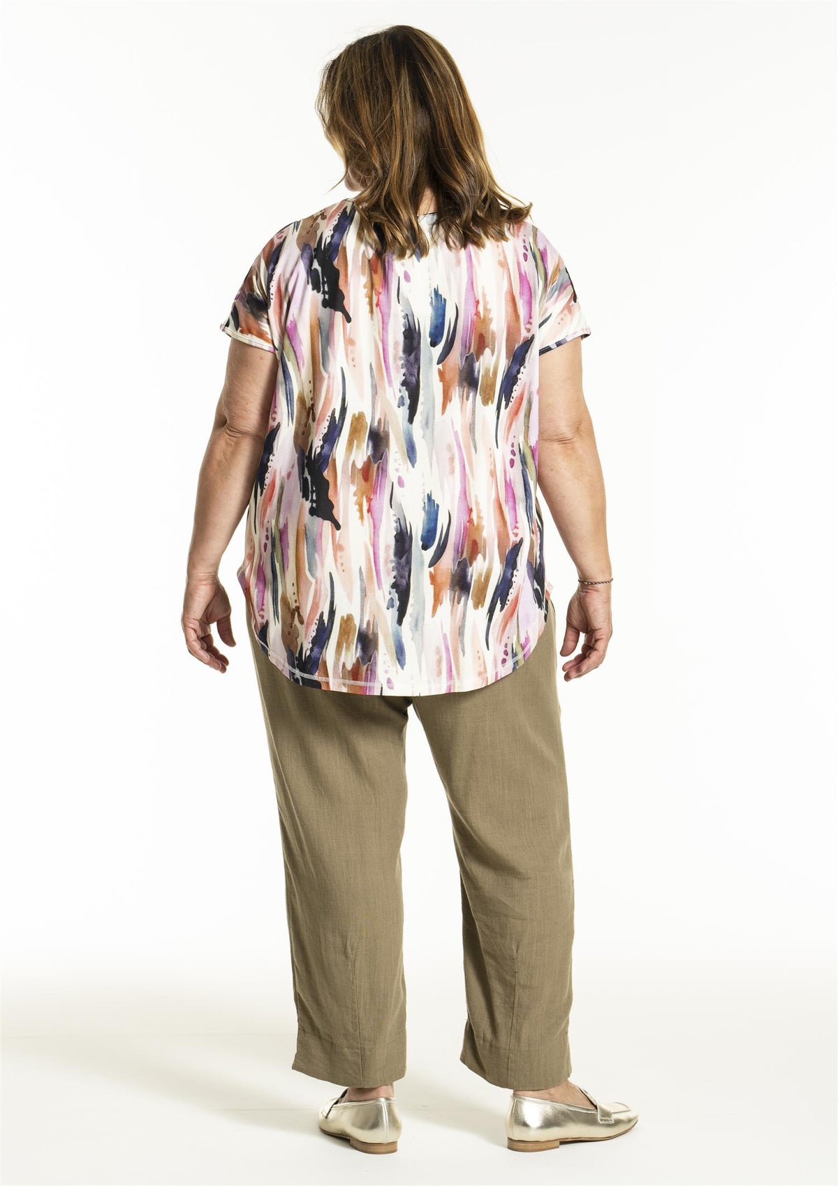 Gitte T-shirt w. Print Multicolour