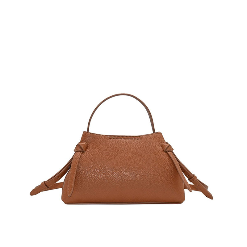 Hermine Cognac veske i imitert skinn med vri-lås