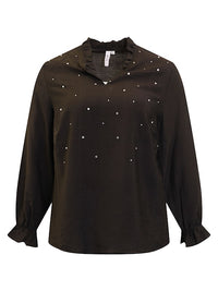 Bluse Sort Strass