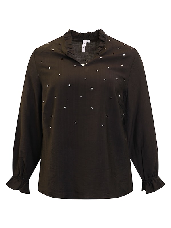 Bluse Sort Strass