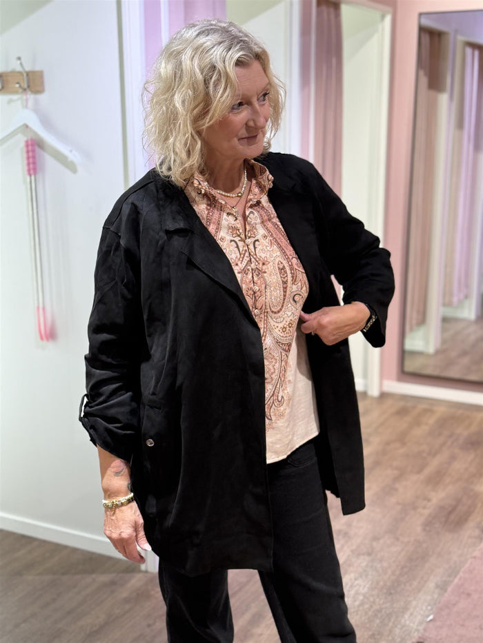 Suede Blazer Black