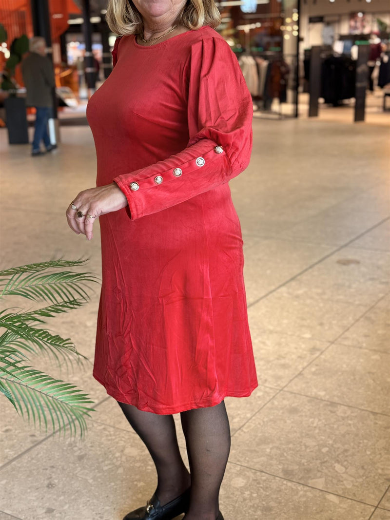 Kjole Tea Velour Red