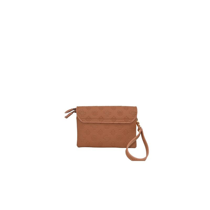 Danielle Clutch m/ mønster, Cognac