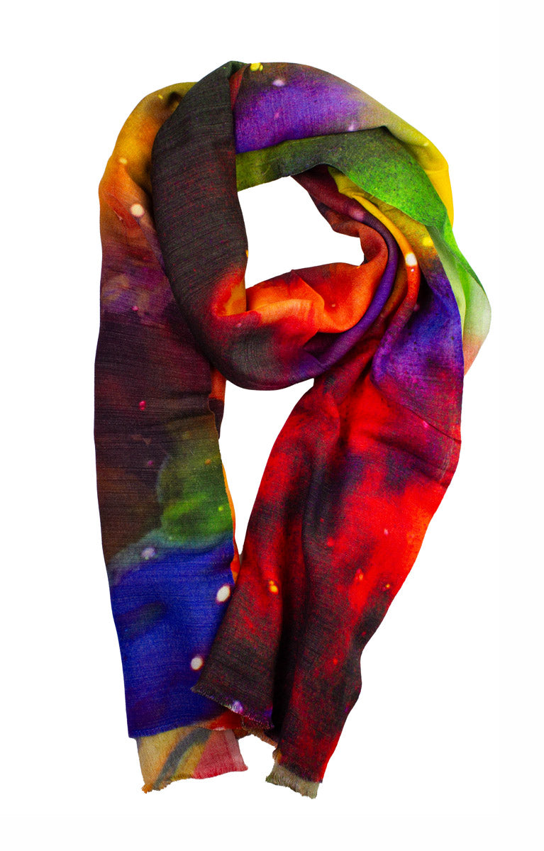 Skjerf Rød Fargerik