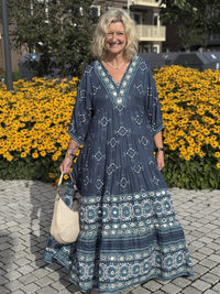 Cartagena Dress V Maxi Print