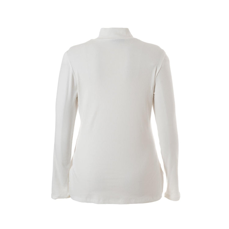 SAngla Rib Turtle neck blouse white