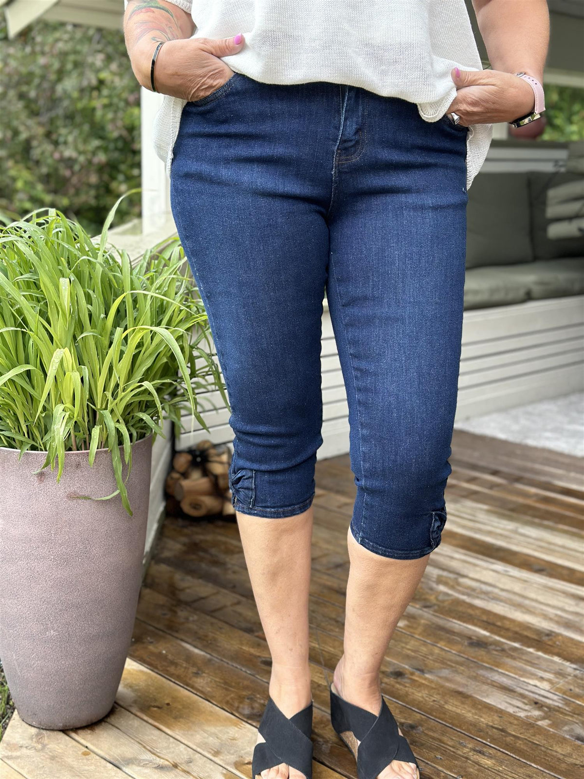 Dny Novi jeans Capri mørk