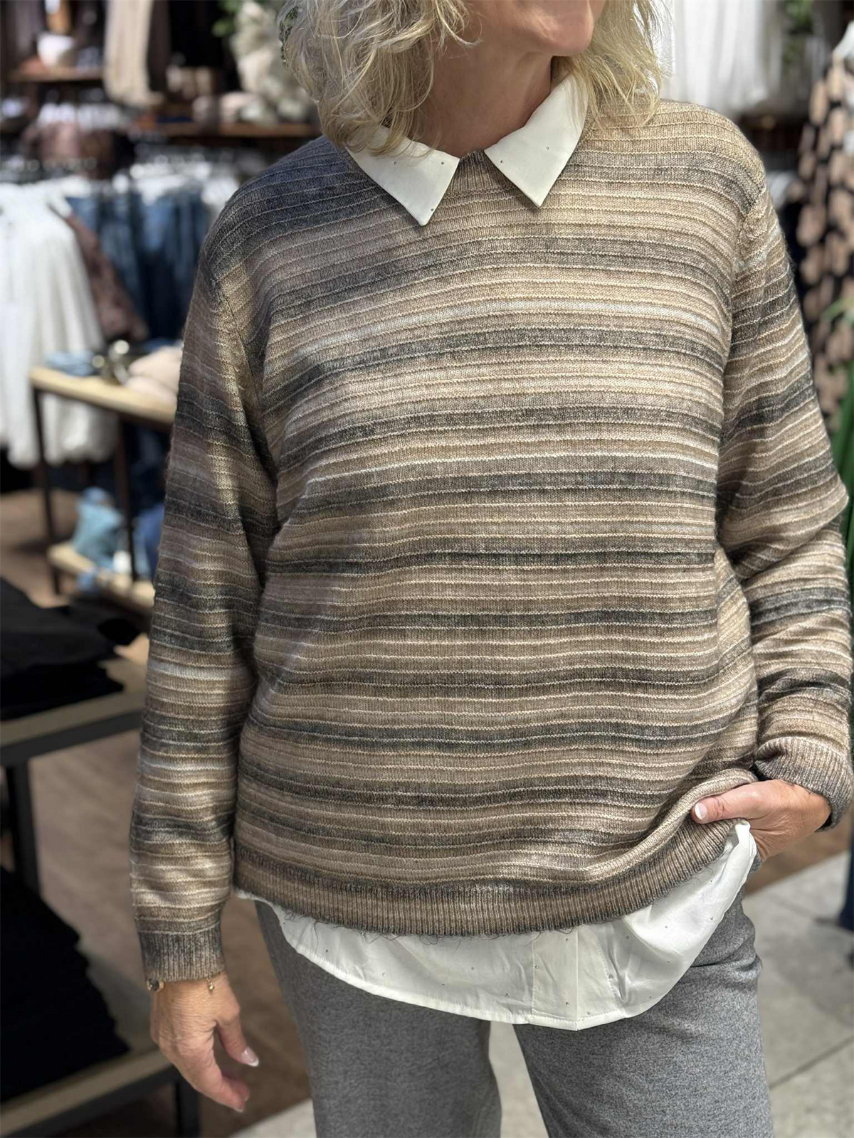Genser Malina Beige