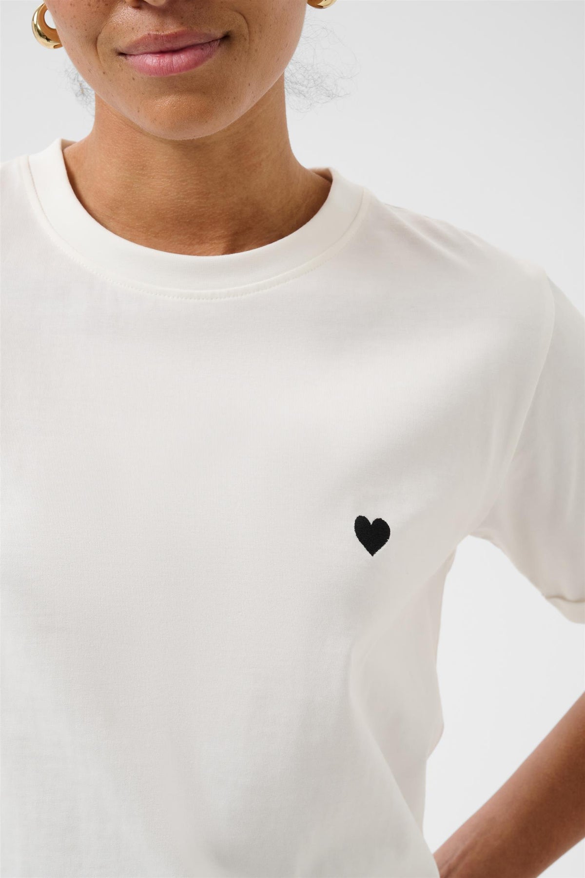 KAheart T-Shirt Chalk/Black Deep
