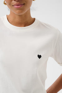 KAheart T-Shirt Chalk/Black Deep