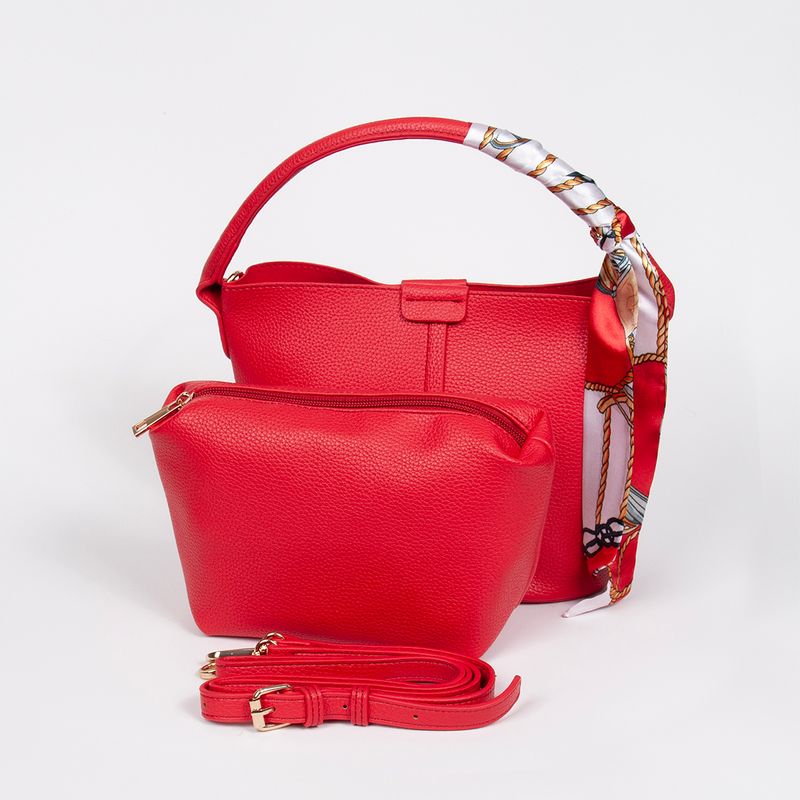 Ibelin liten bucketbag - Rød