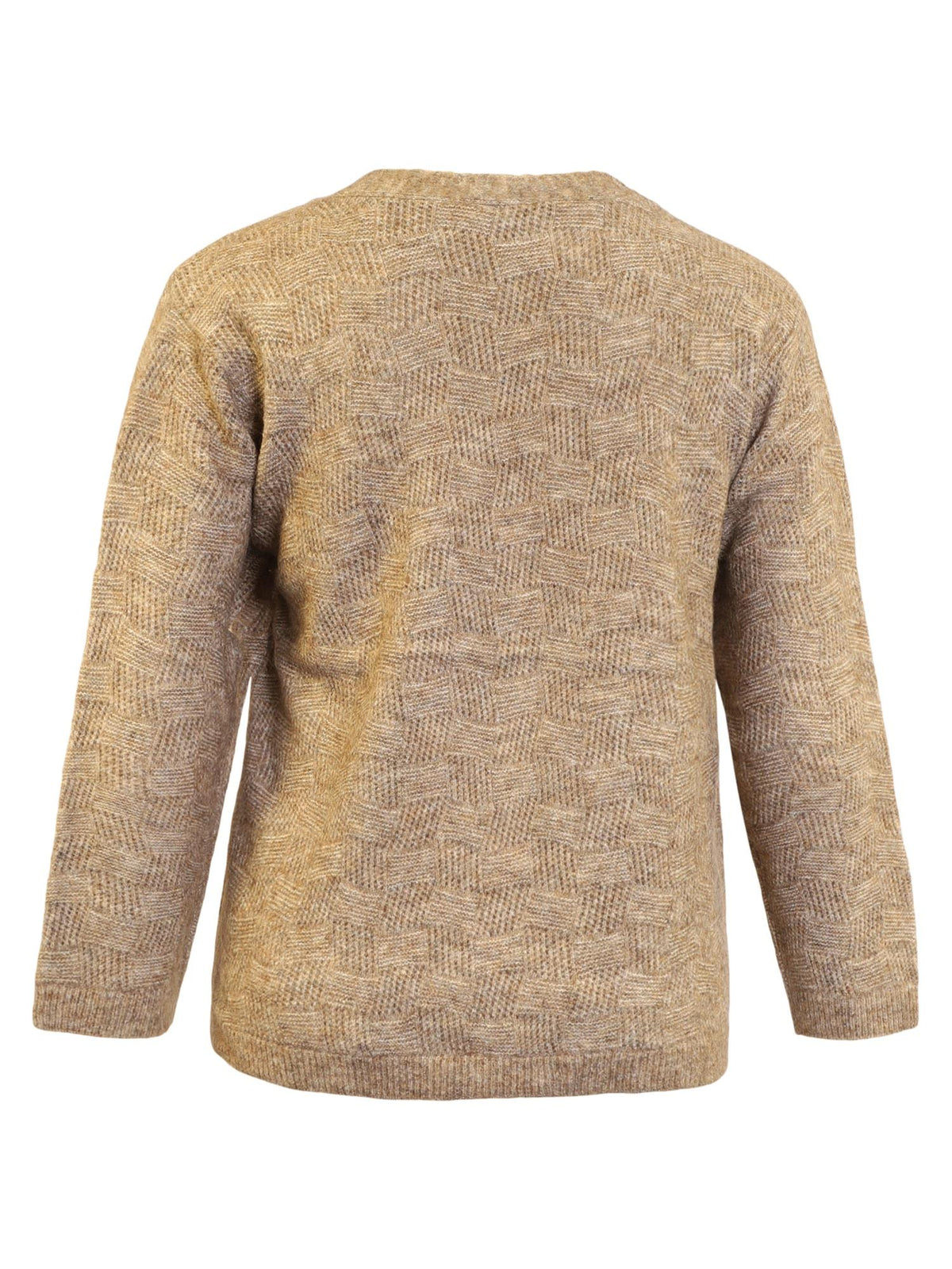 Cardigan 1 Knapp Beige Melange
