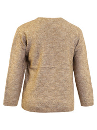 Cardigan 1 Knapp Beige Melange