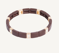 Emaljert armbånd - Choco brown