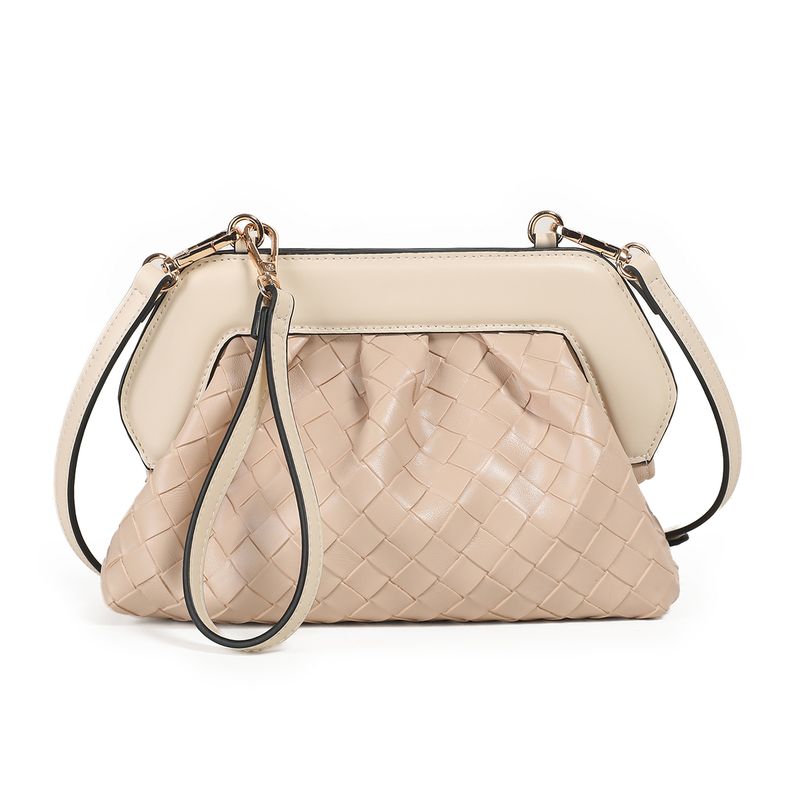 Indi flettet clutch - Beige