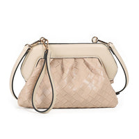 Indi flettet clutch - Beige