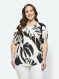 Bluse Monstera Sort