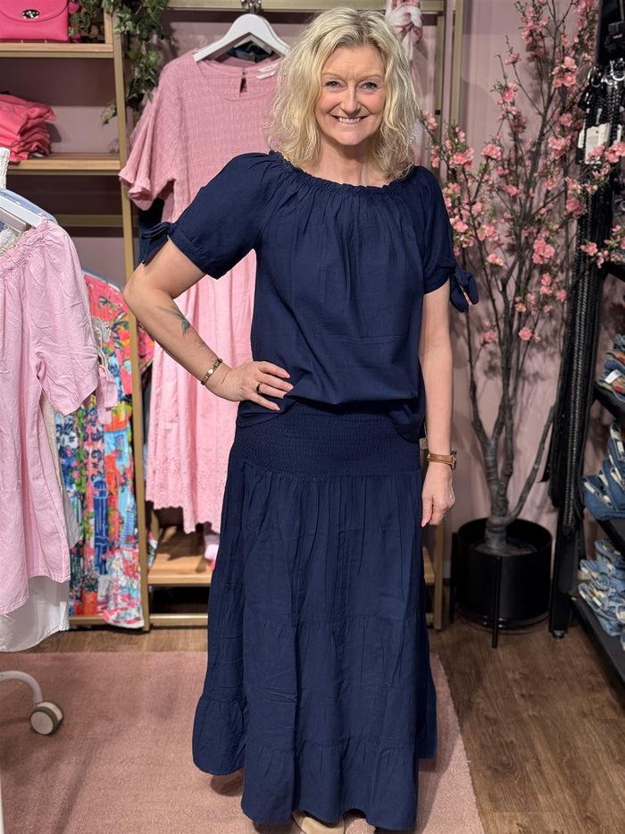 Vicky Smock Skirt Navy