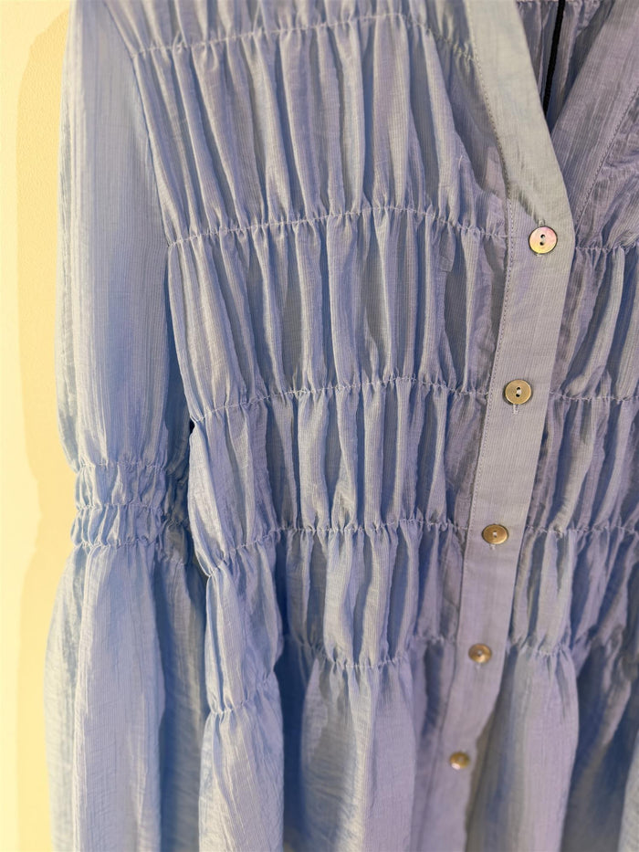 Smock Blouse Soft Blue