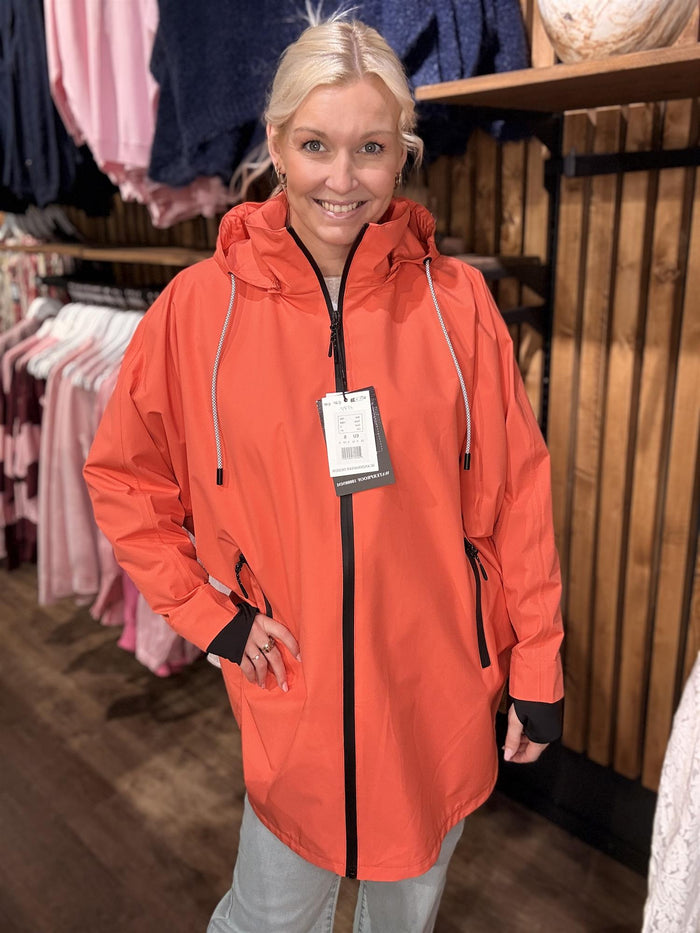 Regnponcho/jakke Scarlet Red