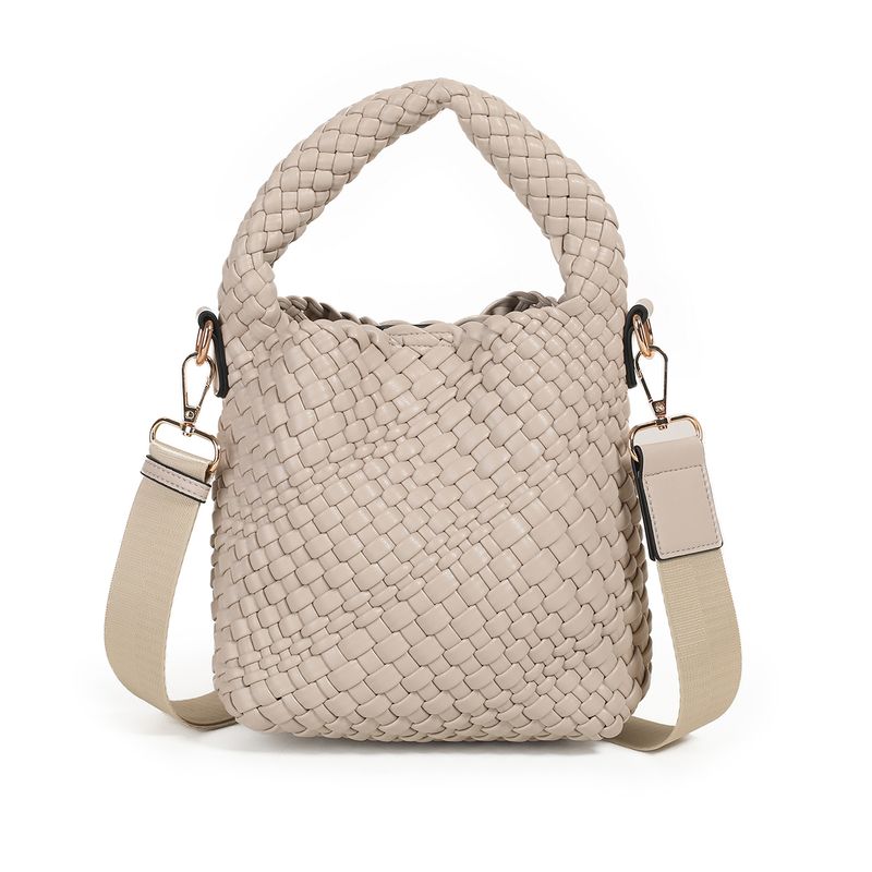 Izzy flettet mini bag - Beige