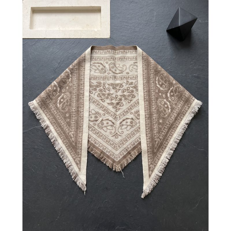 Skjerf Ullmix Trekant Taupe Luna